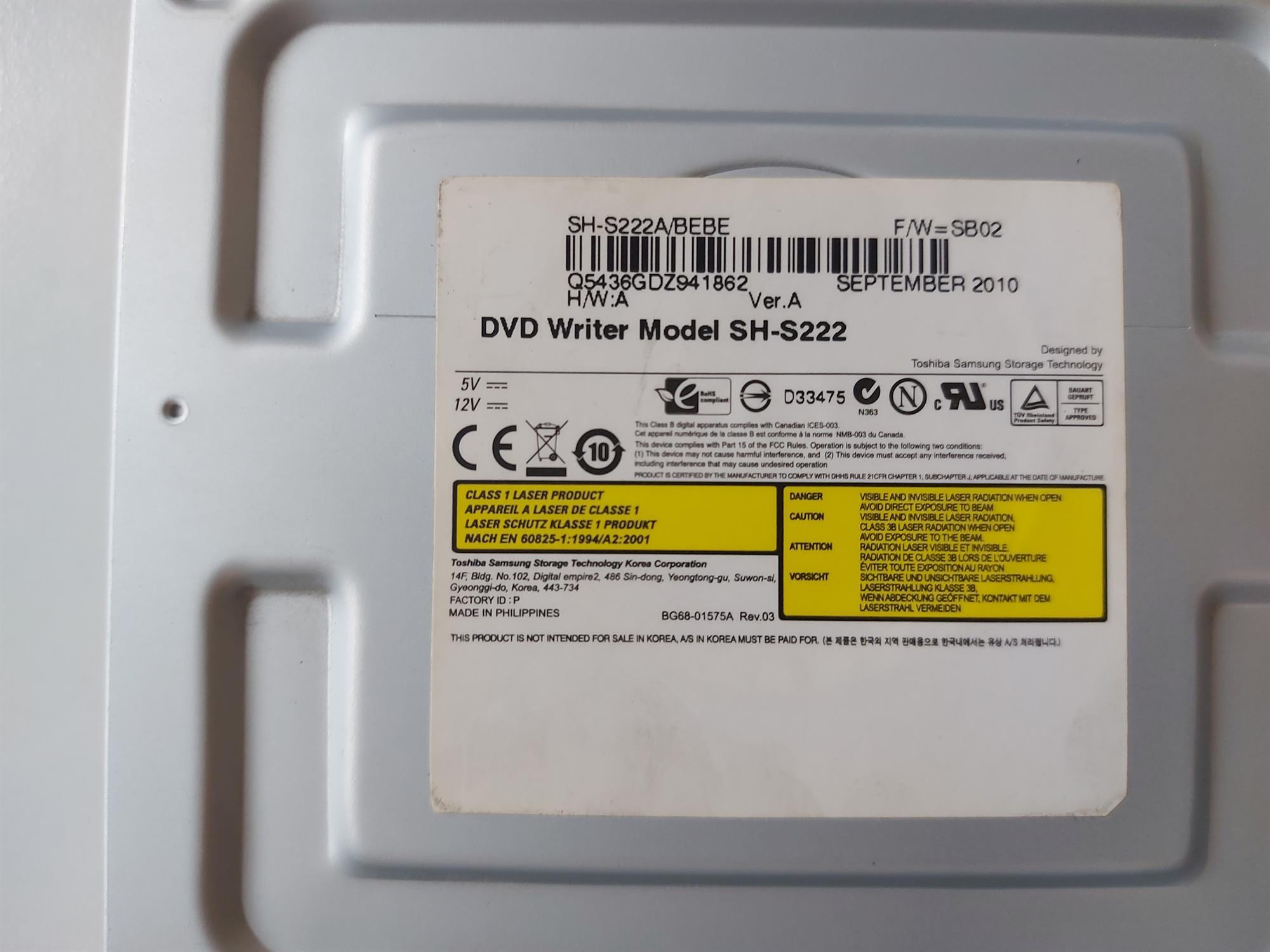 Samsung 22x internal DVD DVD/RW IDE DRIVE ( SH-S222A/BEBE )