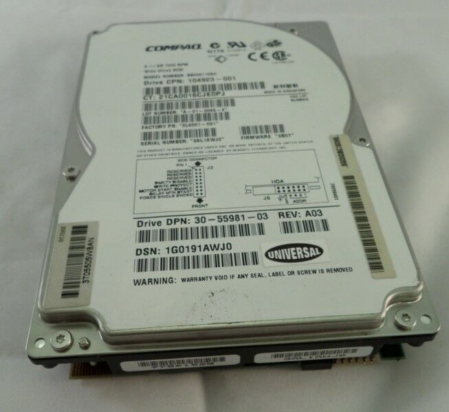 Seagate Compaq 9.1GB SCSI 80 Pin 7200rpm 3.5in HDD ( 9L6001-031 BB00911CA0 30-55981-03 104923-001 ) REF