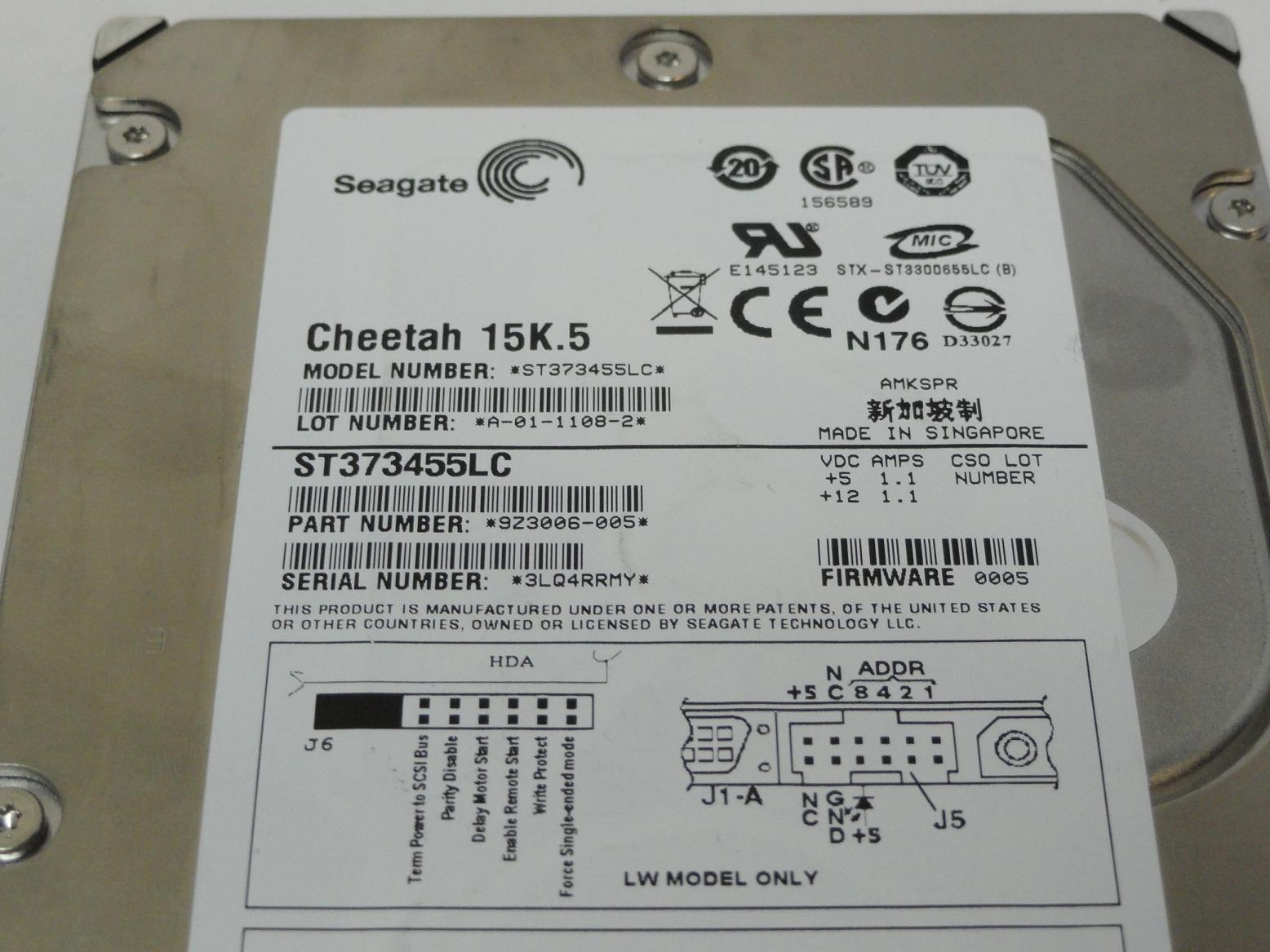 PR11408_9Z3006-005_Seagate 73GB SCSI 80 Pin 15Krpm 3.5in HDD - Image3