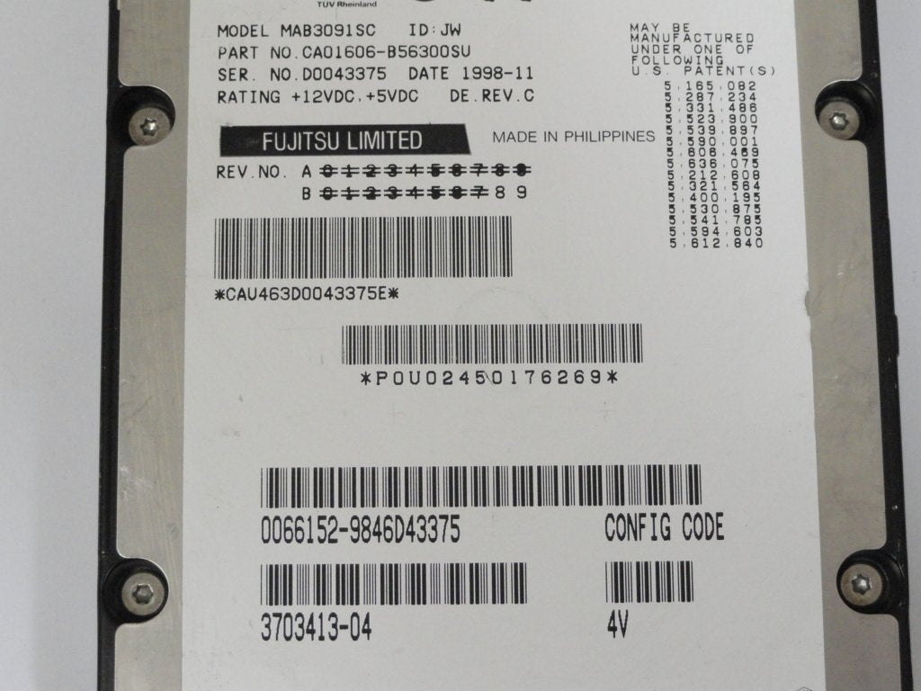 Fujitsu Sun 9.1GBSCSI 80Pin 3.5" HDD In Sun Caddy ( CA01606-B55100SD MAB3091SC 370-3413-04 540-3704-01 ) REF