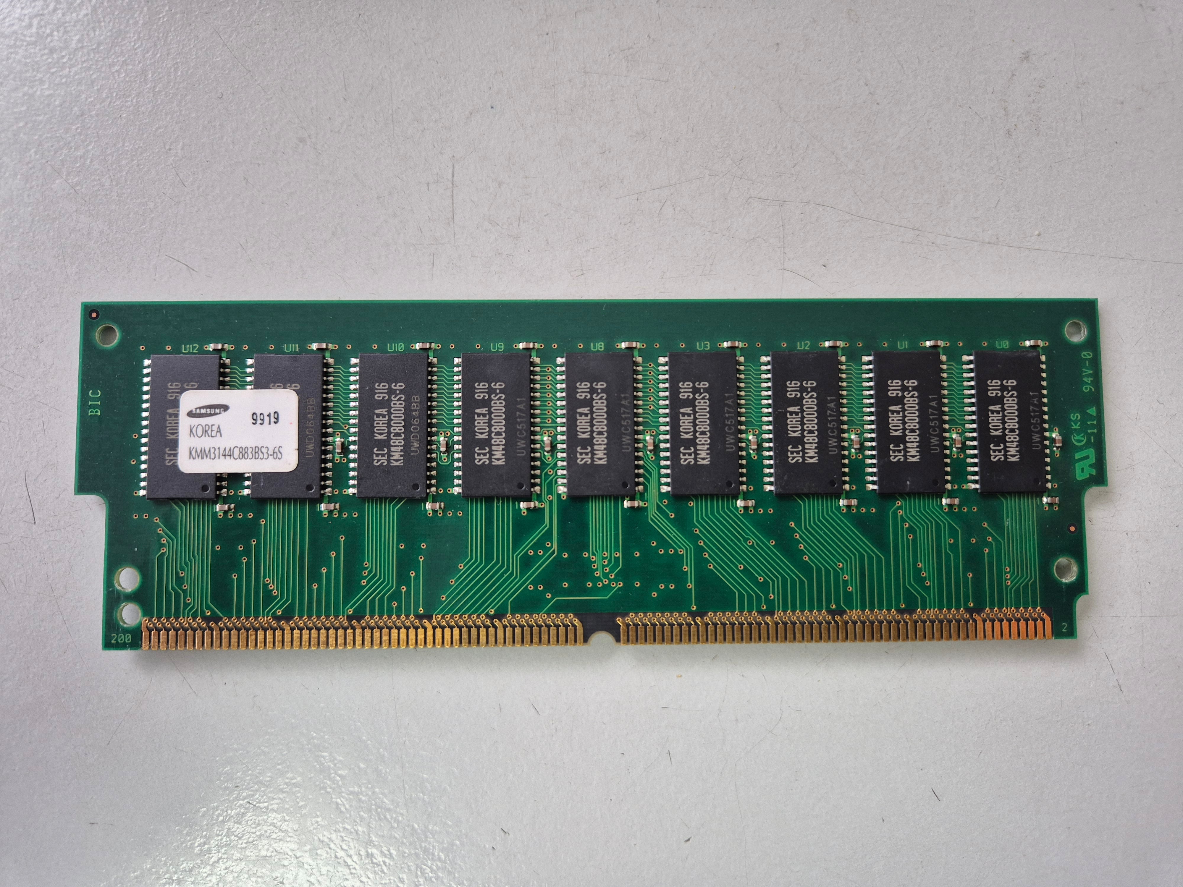 Samsung 128MB 60ns 200Pin ECC DIMM ( KMM3144C883BS3-6S ) REF