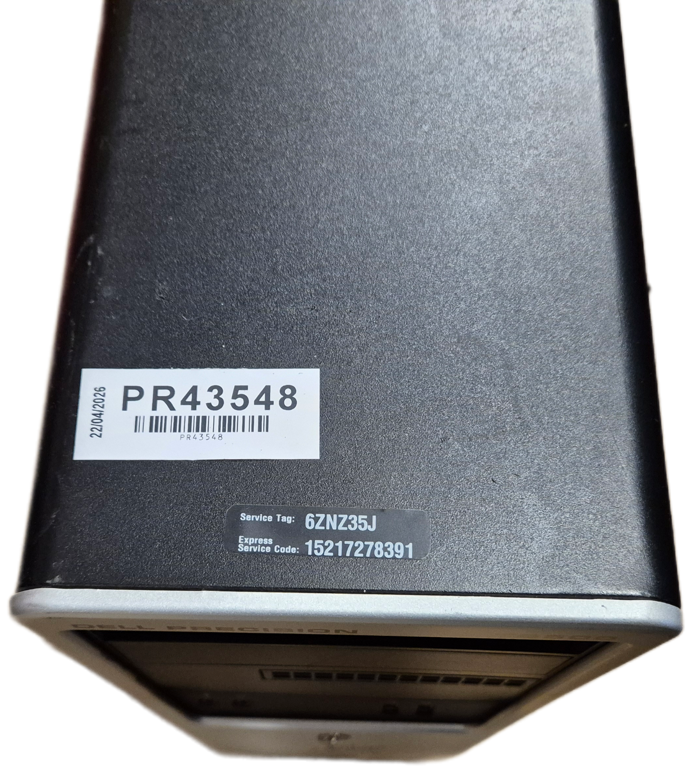 Dell Precision T5500 Xeon 5690 3.47GHz 360GB HDD 48GB RAM DVD Linux Win7Pro COA present USED