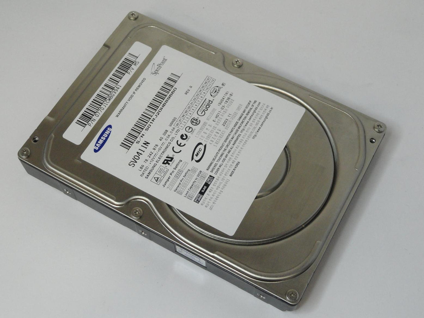 PR13090_SV0411N_Samsung 40GB IDE HDD - Image3