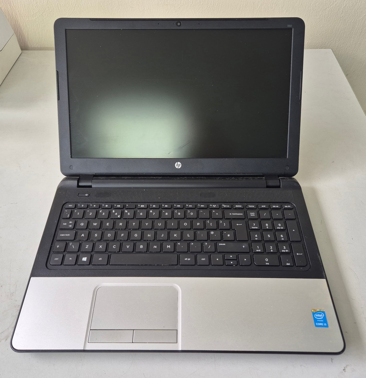 HP 350 G1 500GB HDD DVD 4GB RAM i3-4005U 1.7GHz NO OS 15.6" Battery Unknown NO ADAPTER ( F7Y65EA#ABU ) USED