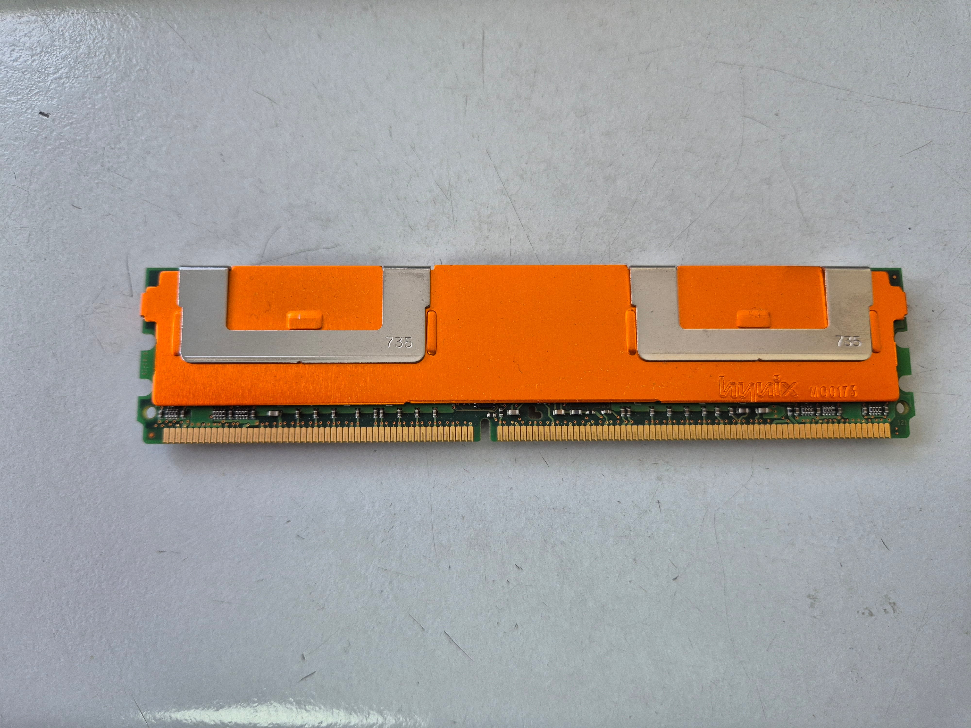 Hynix 512MB DDR2-667MHz ECC Fully Buffered CL5 240-Pin DIMM ( HYMP564F72BP8D2-Y5 AB-A 398705-051 ) REF