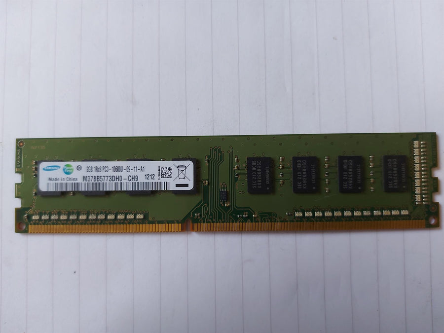 Samsung HP 2GB PC3-10600 DDR3-1333MHz non-ECC Unbuffered CL9 240Pin DIMM Module ( M378B5773DH0-CH9 497157-D88 ) REF