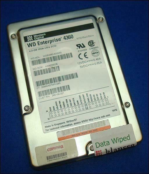 Western Digital Compaq 4.3GB SCSI 68Pin 7200rpm HDD ( WDE4360-6005A5 295156-001 ) REF