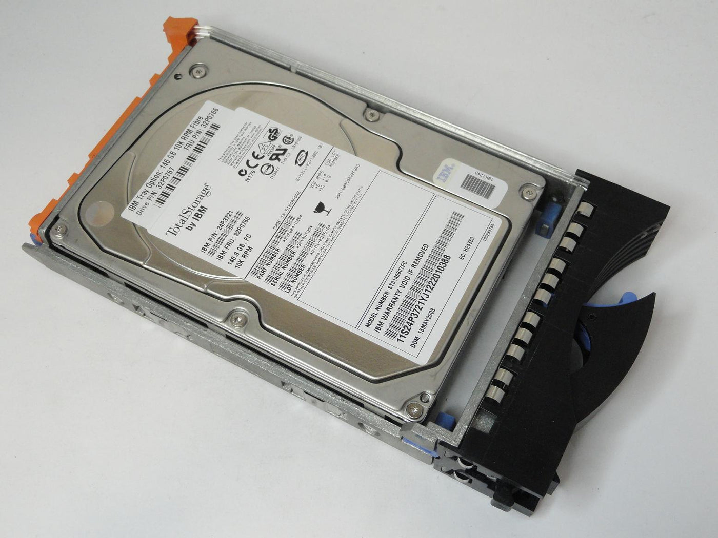 Seagate IBM 146GB FC 10Krpm 3.5in HDD in Caddy ( 9V2004-036 ST3146807FC 32P0767 24P3721 32P0766 ) REF