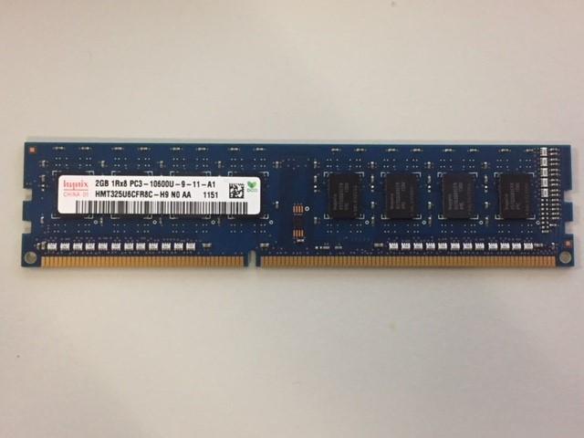 Hynix 2GB 1Rx8  1333MHz PC3-10600U 240-Pin DIMM DDR3 (HMT325U6CFR8C-H9 REF )