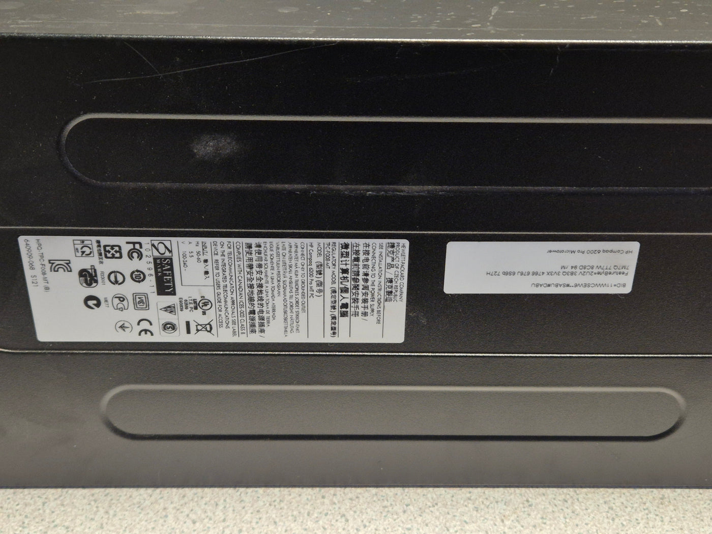 HP Compaq 6200 Pro MT DVD 500GB HD 8GB RAM i5-2400 3.1GHz NO OS Win7Pro COA present ( XY107ET#ABU ) USED