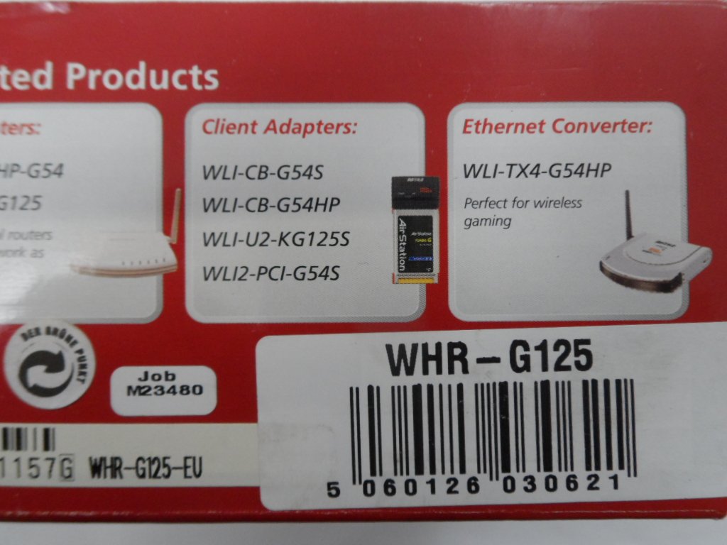 Buffalo Wireless-G High Speed 4-Port Router ( WHR-G125 WHR-G125-EU NOB )