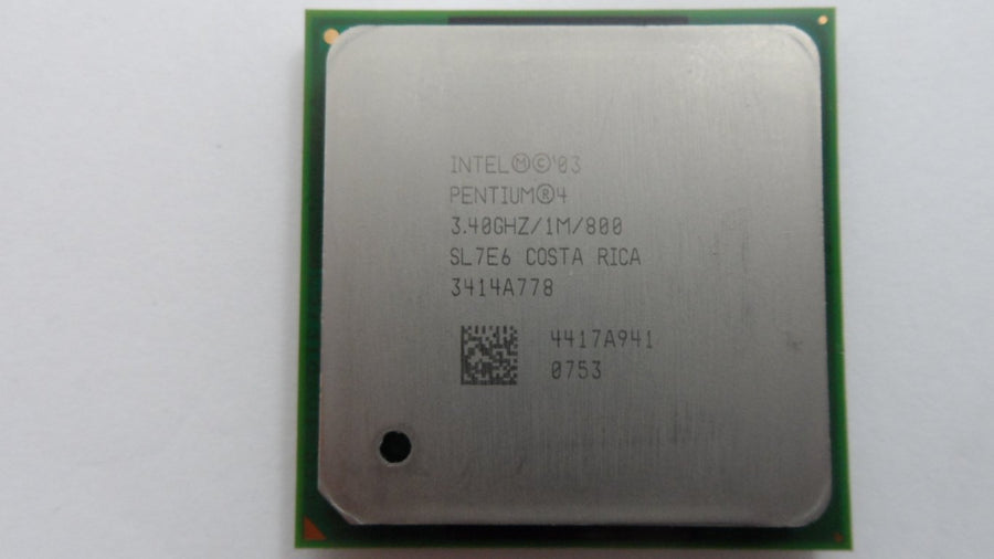 SL7E6 - Intel  Pentium 4, 1M Cache, 3.40 GHz, 800 MHz FSB - Refurbished