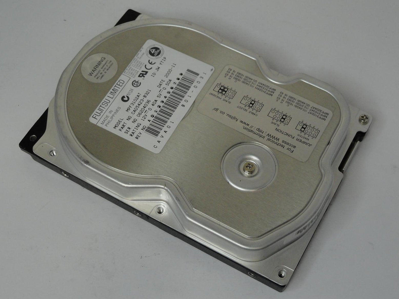 Fujitsu 10.2GB IDE 5400rpm 3.5in HDD ( CA05423-B321 MPF3102AT ) REF