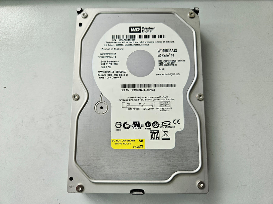 Western Digital 160GB SATA 7200rpm 3.5in HDD ( WD1600AAJS WD1600AAJS-00PSA0 ) REF