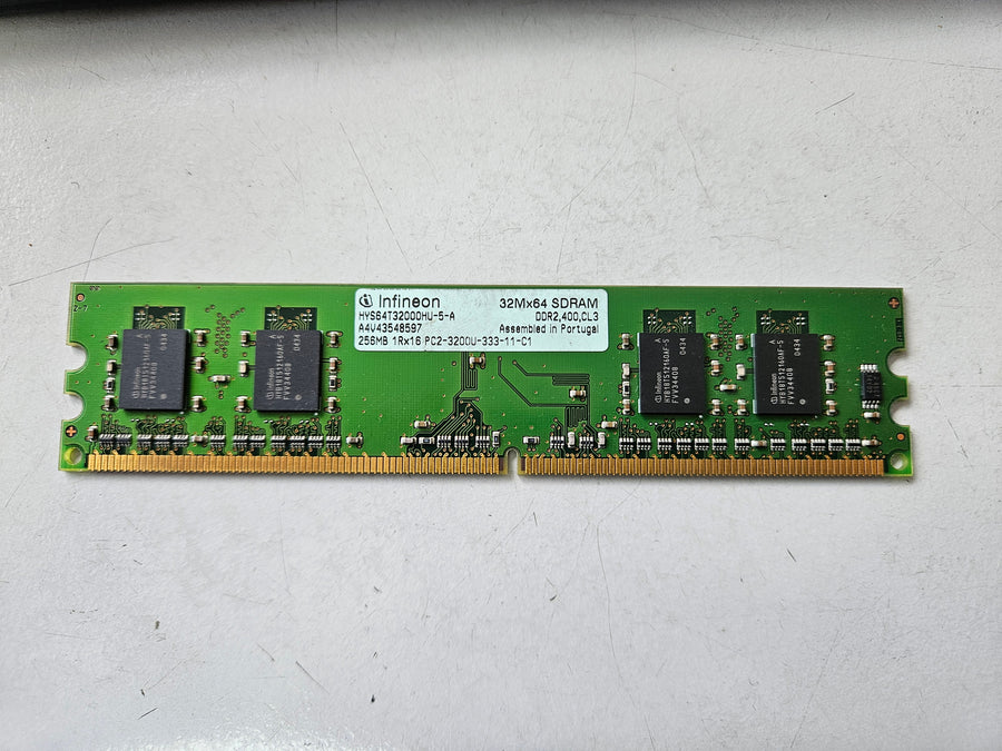 Infineon 256MB PC2-3200 CL3 DDR2-400 DIMM ( HYS64T3200HU-5-A ) REF