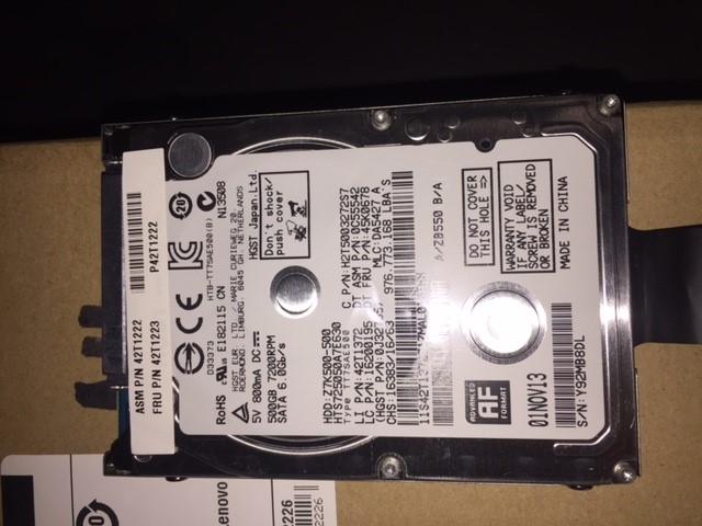 500Gb 2.5" Sata (HTS725050A7e630 42T1223 0A65632 42T1372)