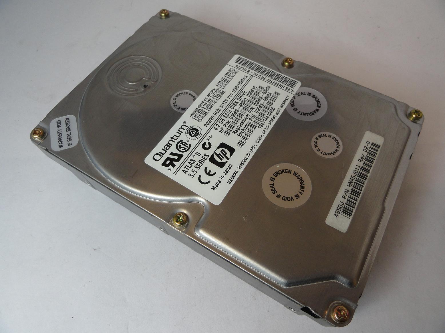 HN45J011 - Quantum HP 4.2Gb SCSI 80 Pin 7200rpm 3.5in HDD - Refurbished