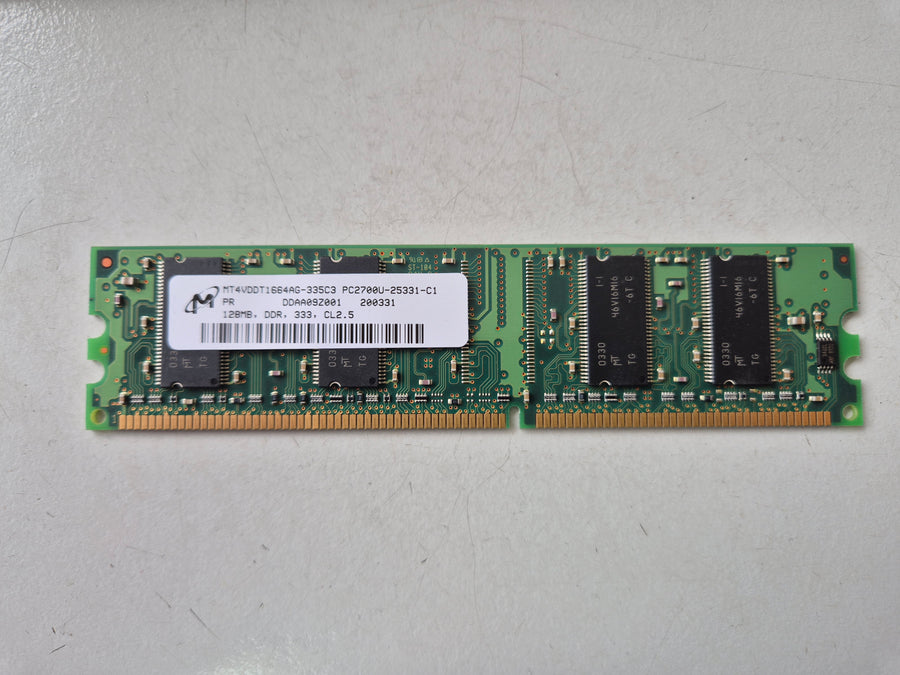 Micron HP 128MB PC2700 DDR-333MHz non-ECC Unbuffered CL2.5 184-Pin DIMM ( MT4VDDT1664AG-335C3 305956-041 ) REF