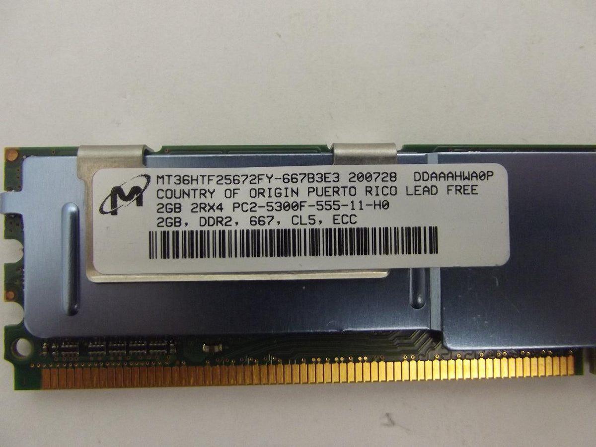 Micron 2GB PC2-5300 DDR2-667MHz ECC Fully Buffered CL5 240-Pin DIMM ( MT36HTF25672FY-667B3E3 ) REF