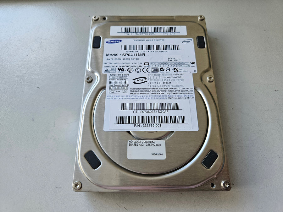 Samsung HP 40GB IDE 7200rpm 3.5in HDD ( SP0411N/R 335392-001 333769-003 ) REF