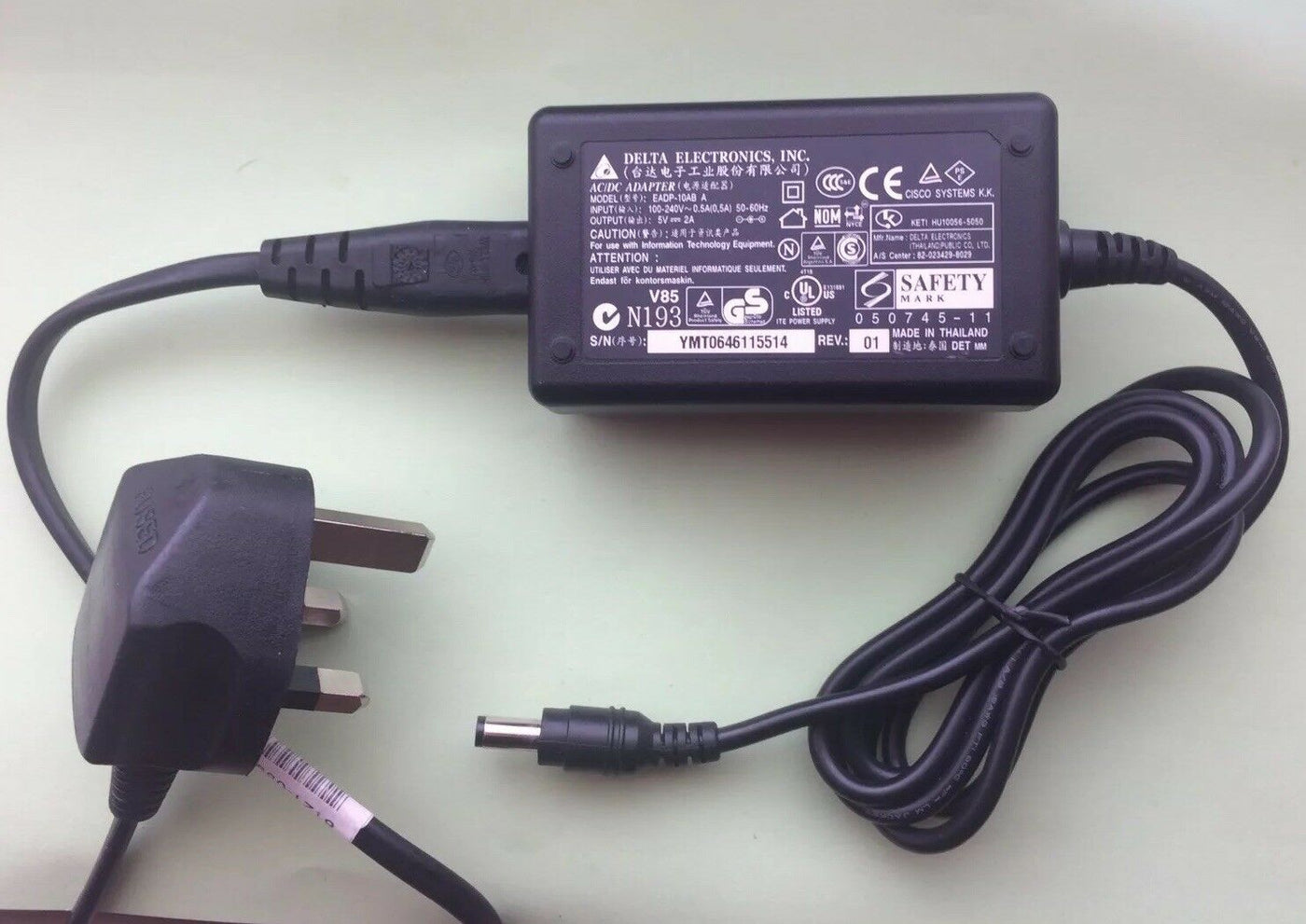 DELTA ELECTRONICS AC/DC ADAPTOR (EADP 10AB A USED)