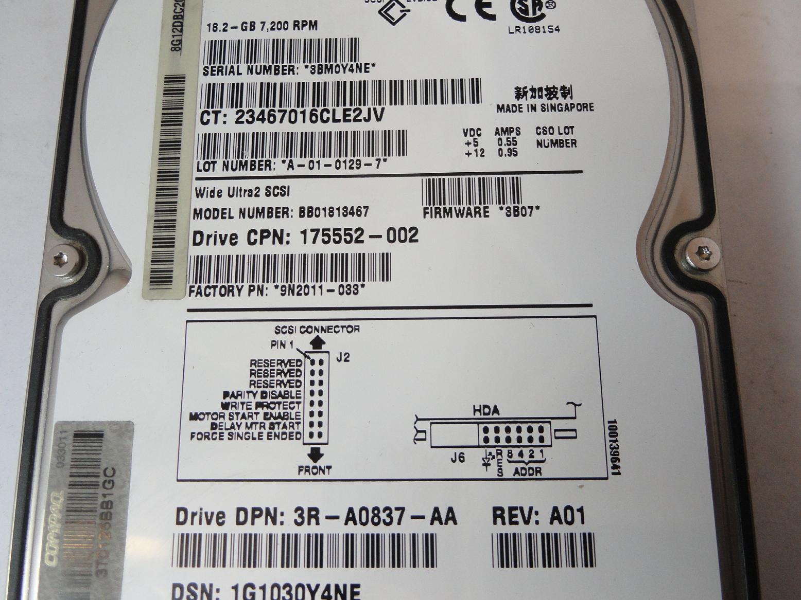 PR04438_9N2011-033_Seagate Compaq 18GB SCSI 80 Pin 7200rpm 3.5in HDD - Image3