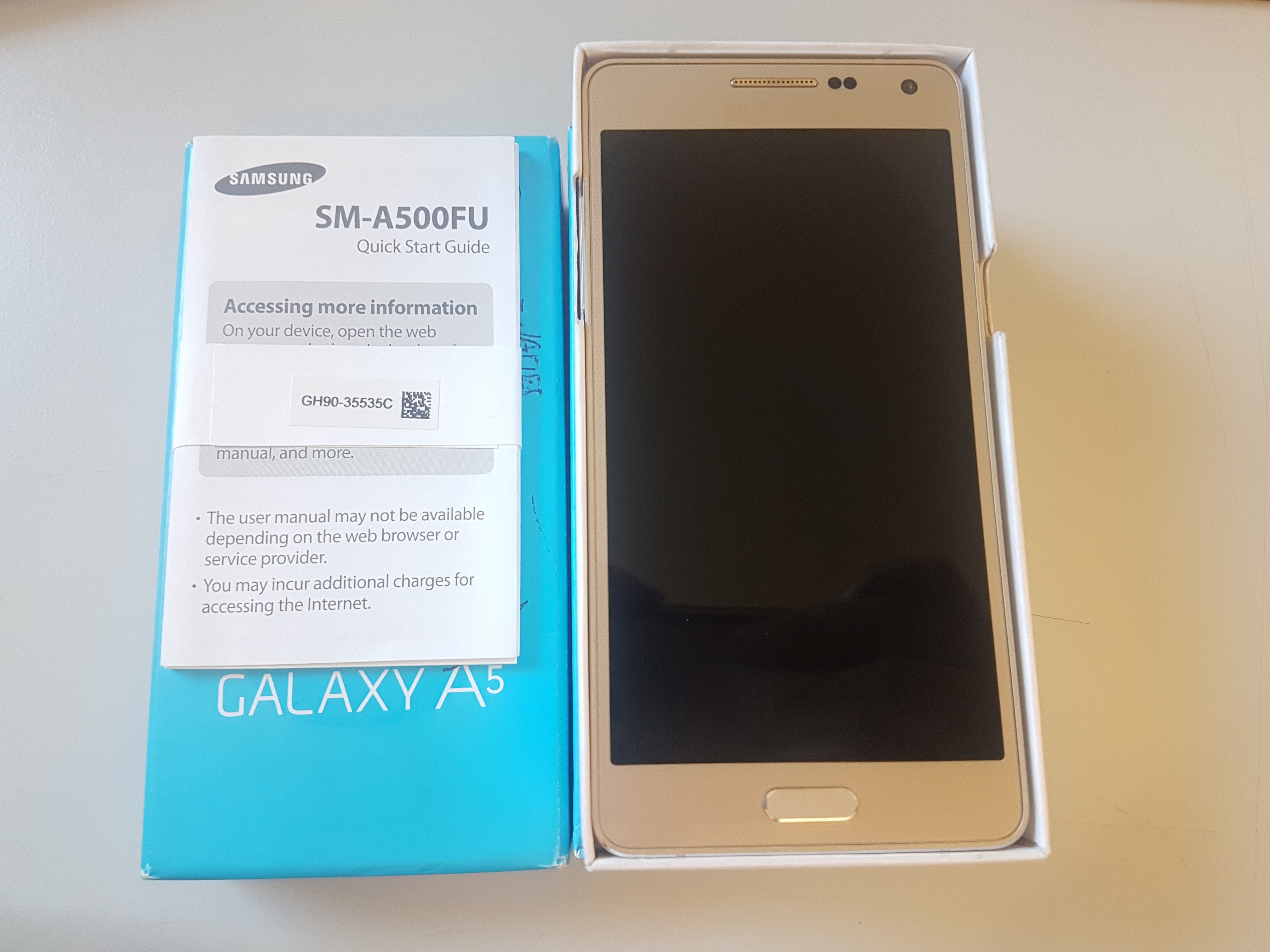 Samsung Galaxy A5 16GB Gold Android Smartphone - SM-A500FU - Unused Repaired