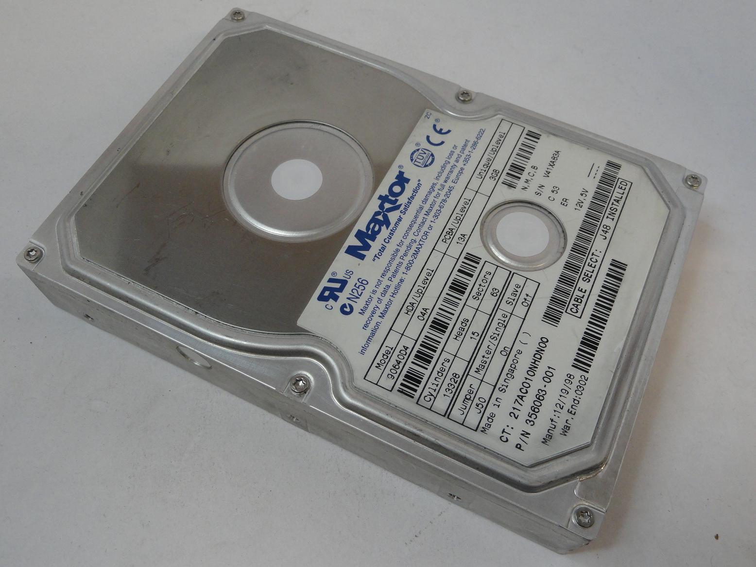 Maxtor Compaq 6.4GB IDE 5400rpm 3.5in HDD ( 90640D4 90640D4 356063 001  Maxtor Compaq )
