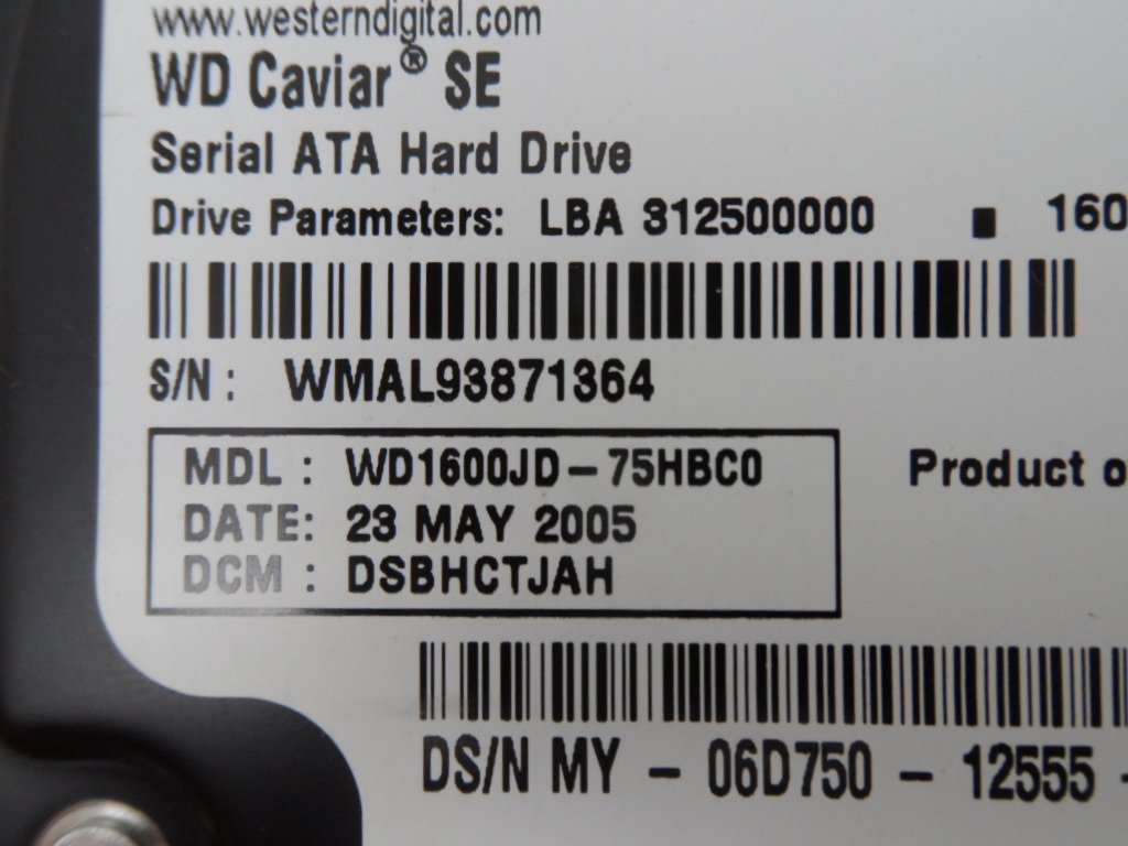 PR19273_WD1600JD_Dell/Western Digital 160GB SATA 3.5" HDD - Image5