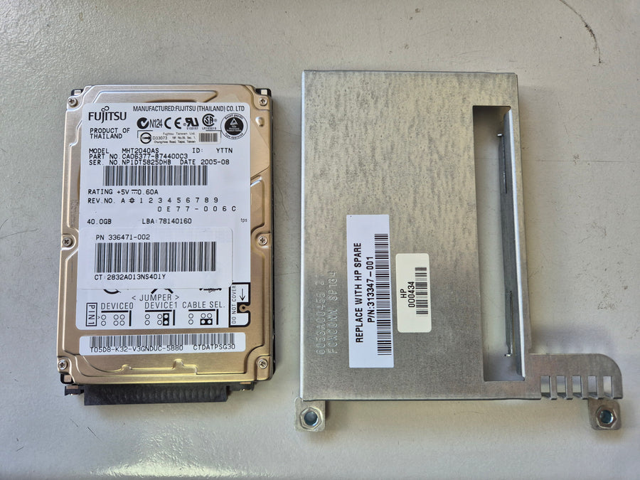 Fujitsu HP 40GB 5400RPM ATA-100 2.5in HDD W/ TRAY ( CA06377-B74400C3 MHT2040AS 336471-002 ) REF