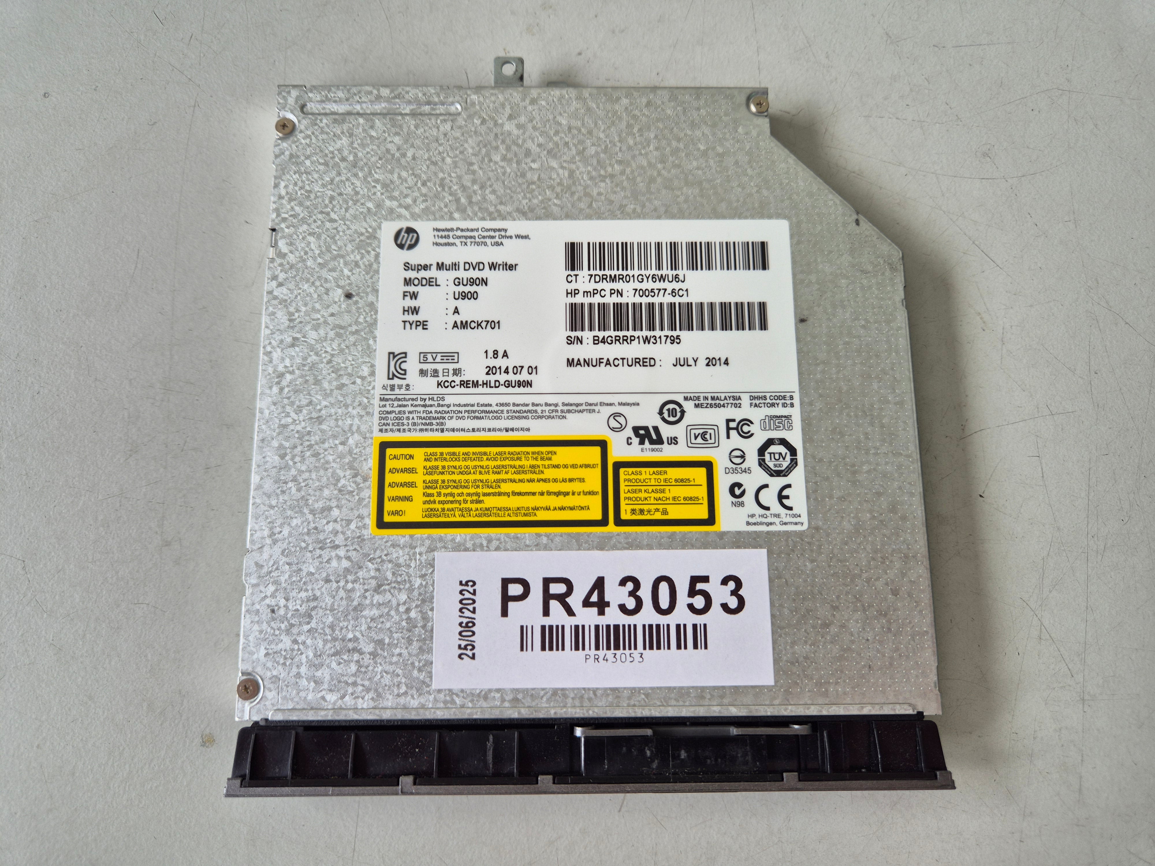 HP GU90N Super Multi DVD Writer Drive ( 700577-6C1 ) REF