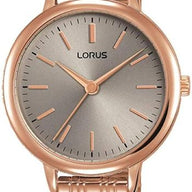 Lorus Ladies Rose Gold Plated Bracelet Watch Grey Dial ( RG296PX9 ) NEW