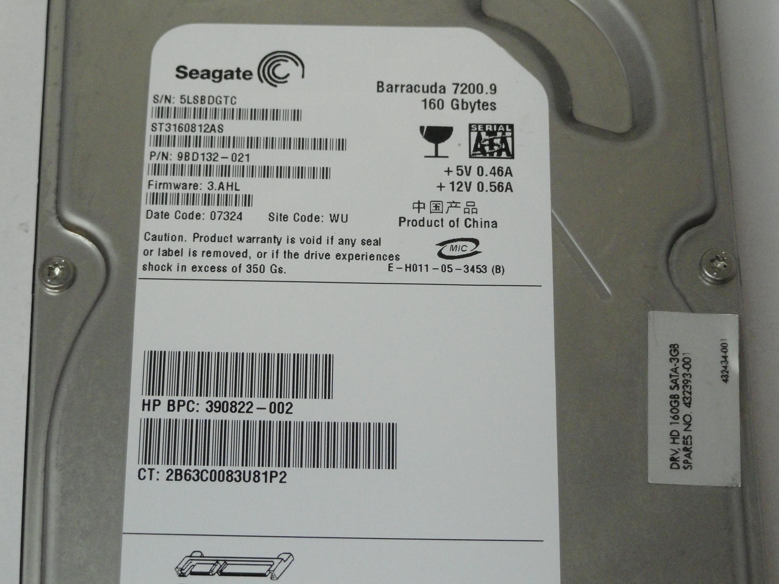 PR25088_9BD132-021_Seagate HP 160GB SATA 7200rpm 3.5in HDD - Image3