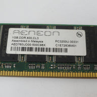 PR25412_PC3200U-30331_Aeneon 1GB PC3200 DDR-400MHz DIMM RAM - Image3