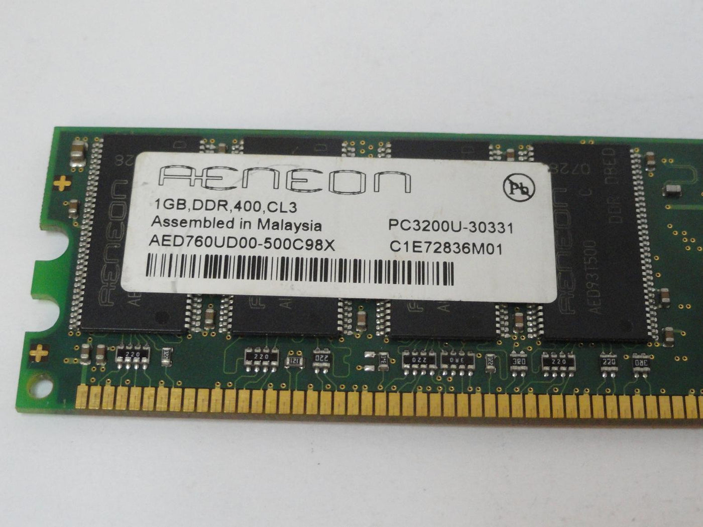 PR25412_PC3200U-30331_Aeneon 1GB PC3200 DDR-400MHz DIMM RAM - Image3