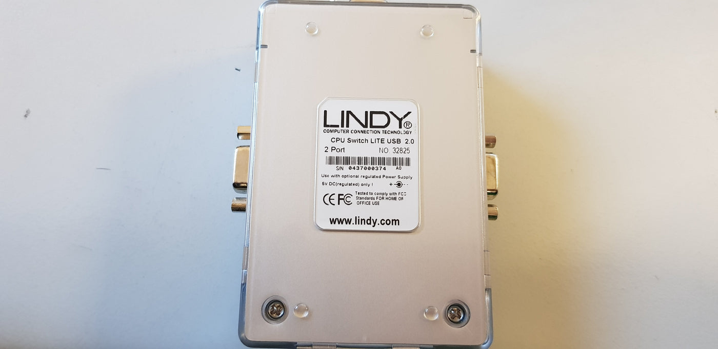 Lindy Computer CPU Switch Lite USB 2.0 2 Port NO LEADS ( 32825 32825 )