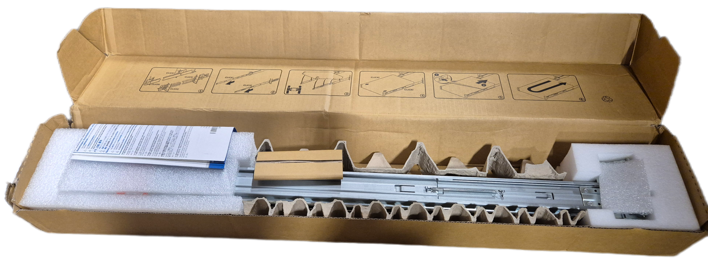 Dell PowerEdge R720 R730 R740 1U Sliding Ready Rack Rails Kit ( 0XV104 ) NOB