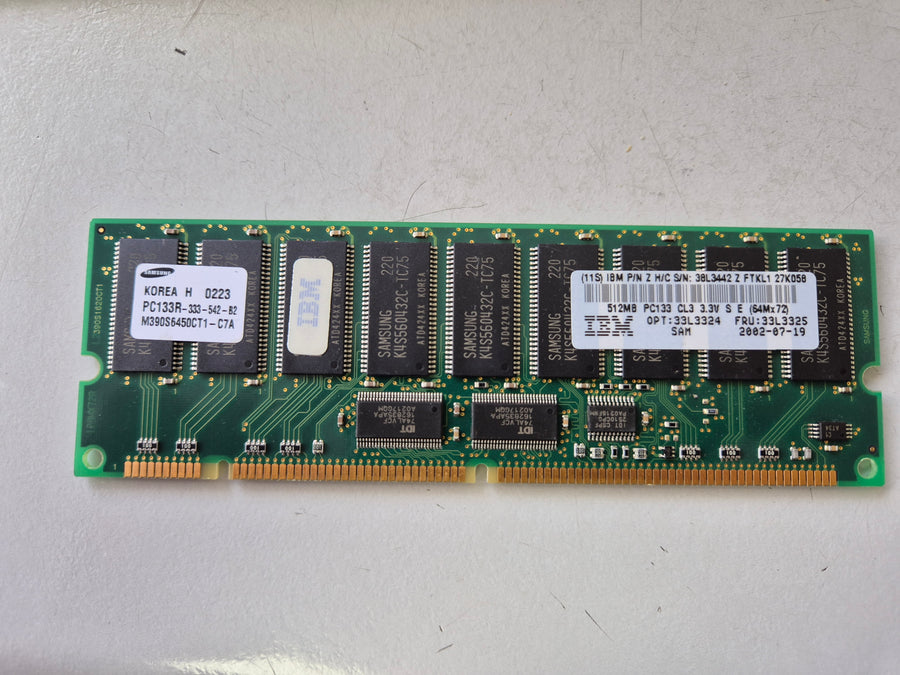 Samsung IBM 512MB PC133 SDRAM Registered ECC 133Mhz Server Memory ( M390S6450CT1-C7A  33L3325 ) REF