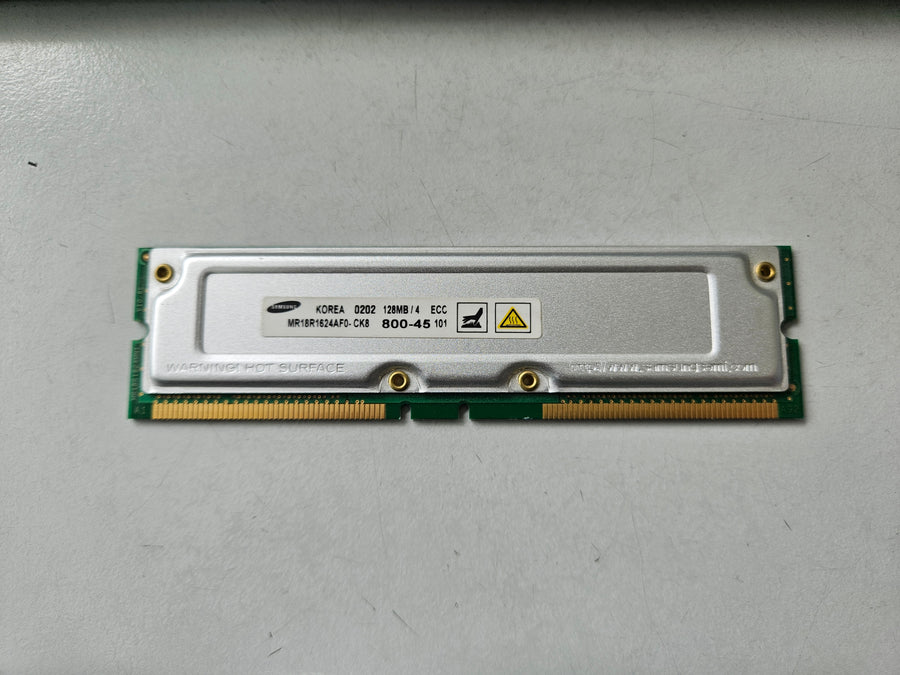 Samsung 128MB PC800 400MHz ECC RDRAM RIMM ( MR18R1624F0-CK8 ) REF