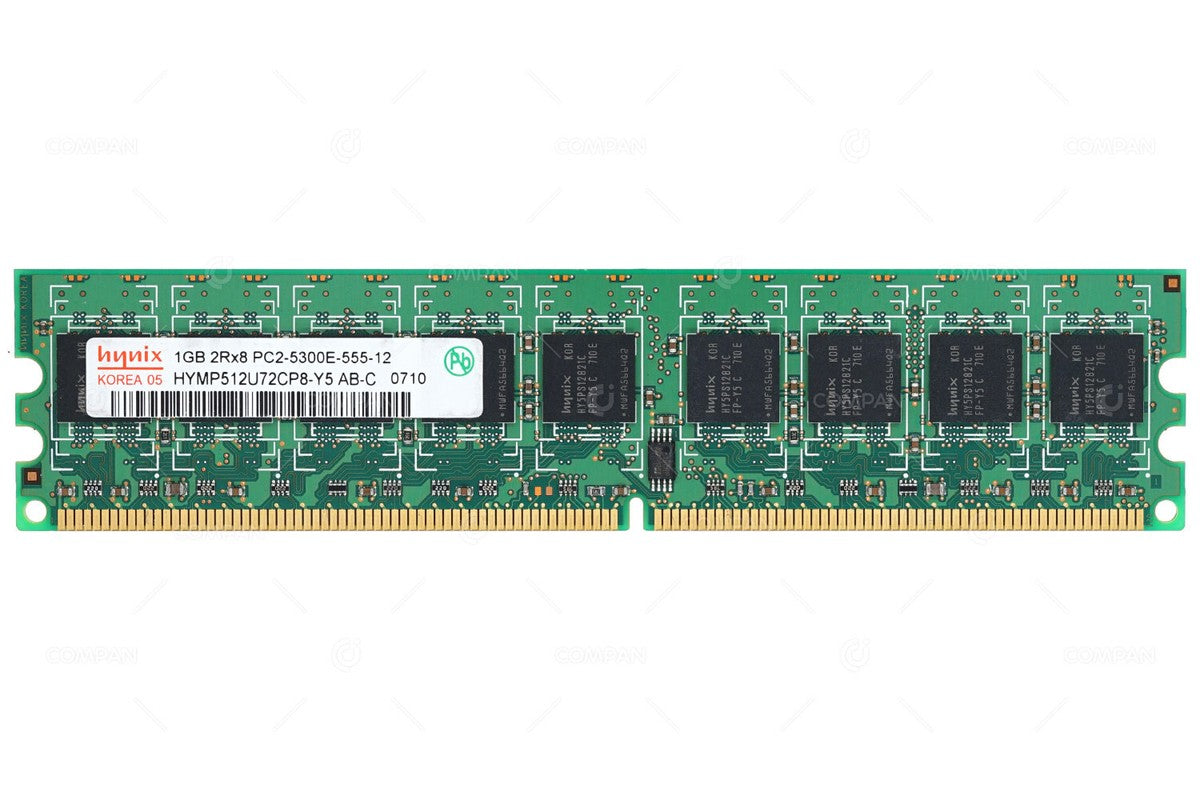 Hynix 1GB PC2-5300 DDR2-667 ECC Unbuffered CL5 240-Pin DIMM ( HYMP512U72CP8-Y5 ) REF