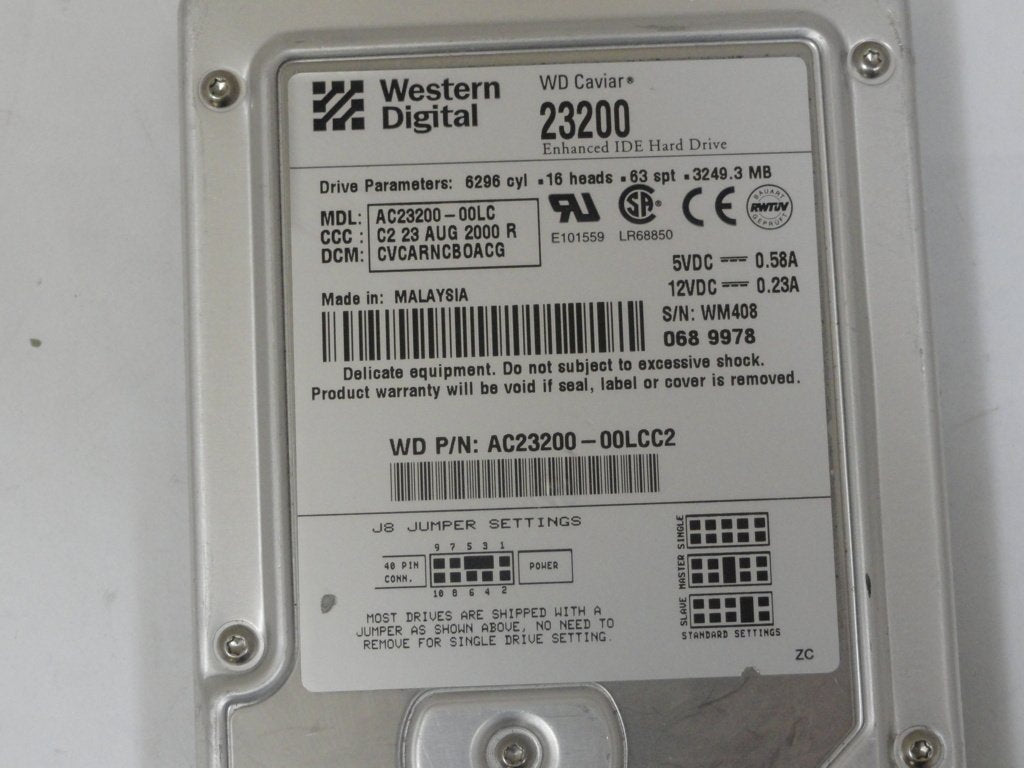 AC23200-00LC2 - Western Digital 3.2GB IDE 3.5in HDD - Refurbished