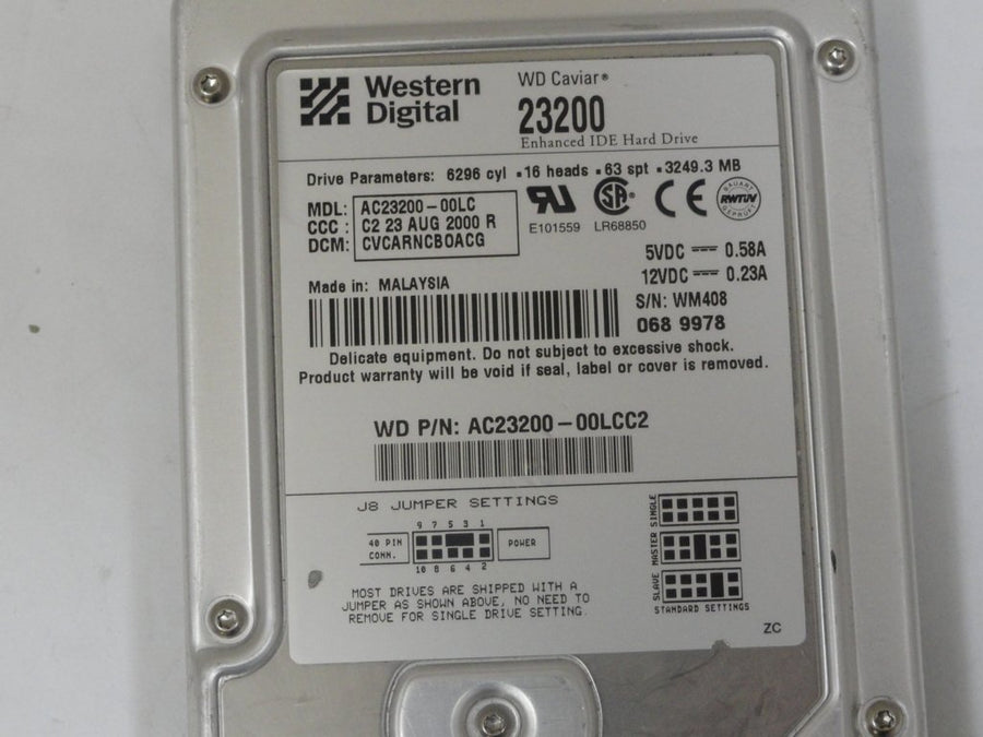 AC23200-00LC2 - Western Digital 3.2GB IDE 3.5in HDD - Refurbished