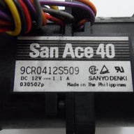 San Ace 40 DC 12V 1A Coaxial Fan ( 030502p 9CR0412S509 ) USED