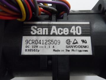 San Ace 40 DC 12V 1A Coaxial Fan ( 030502p 9CR0412S509 ) USED