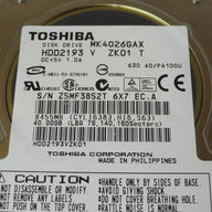 PR21127_HDD2193_Toshiba 40Gb IDE 5400rpm 2.5in HDD - Image2