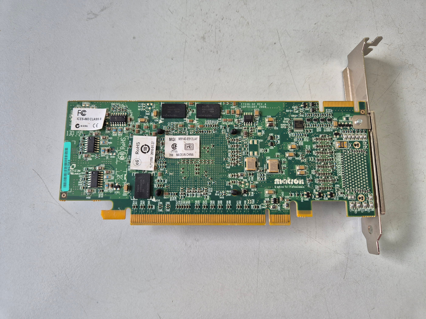 Matrox PCIe x16 512MB GDDR2 quad graphics card ( M9140-E512LAF ) USED