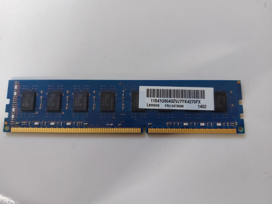 Hynix 4GB PC3-12800 DDR3-1600MHz non-ECC Unbuffered CL11 240-Pin DIMM ( HMT351U6EFR8C-PB 03T6566 ) REF