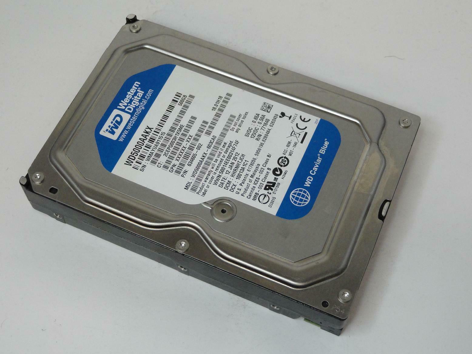 Western Digital Dell 500Gb SATA 7200rpm 3.5in HDD ( WD5000AAKX-75U6AA0 01WR32 ) REF