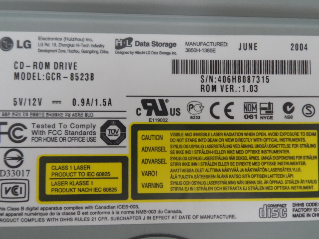 PR00633_GCR-8523B_LG/H.L Data Storage GCR-8523B 52X CD ROM Drive - Image3