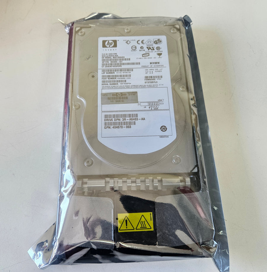 Seagate HP 72.8Gb SCSI 80 Pin 10Krpm 3.5in HDD in Caddy